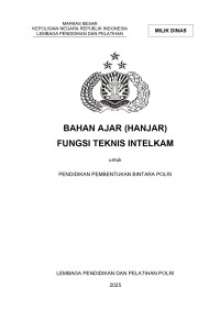 FUNGSI TEKNIS INTELKAM